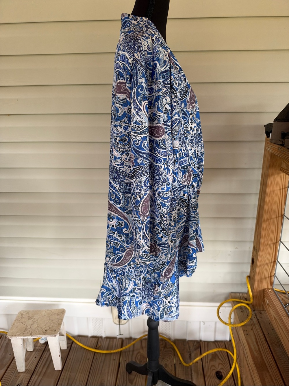 Blue Paisley Print Women's Cardigan